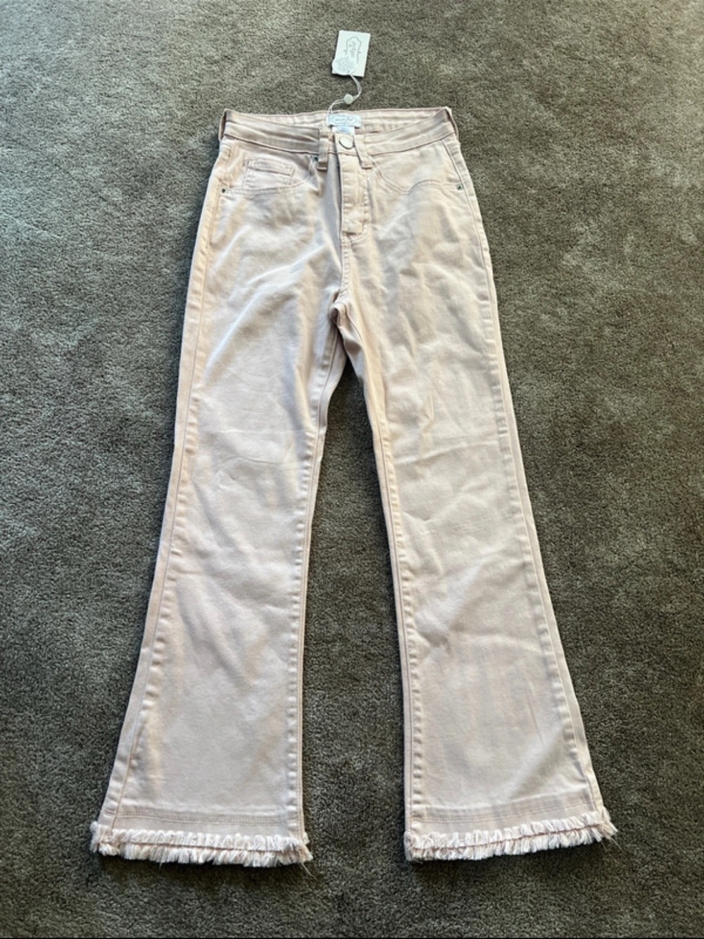 Mud Pie Pale Pink Denim with Brand Tag